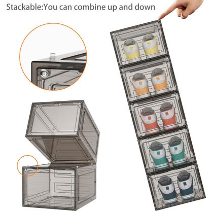 Imagem de Armazenamento de sapatos HOMIDEC, organizador de sapatos, plástico rígido, pacote com 6