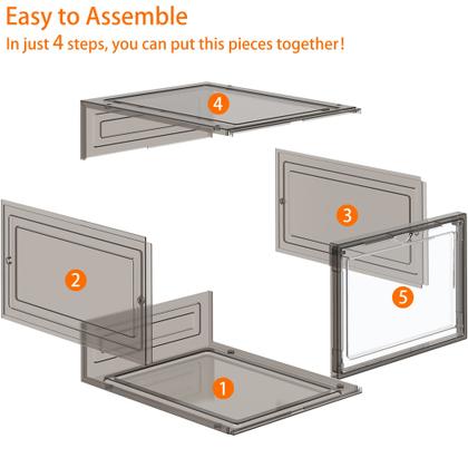 Imagem de Armazenamento de sapatos HOMIDEC, organizador de sapatos, plástico rígido, pacote com 6