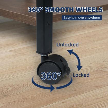 Imagem de Armazenamento de suporte de impressora com prateleira de armazenamento marrom rústico