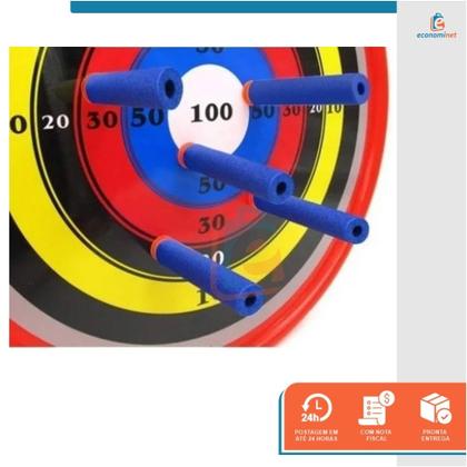 Imagem de Arminha de Brinquedo tipo Nerf Lançador de Dardos Infantil Criança Alta Precisão 12 Dardos 4 Alvos Hero Azul