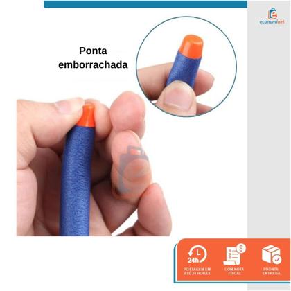Imagem de Arminha de Brinquedo tipo Nerf Lançador de Dardos Infantil Criança Alta Precisão 12 Dardos 4 Alvos Hero Azul