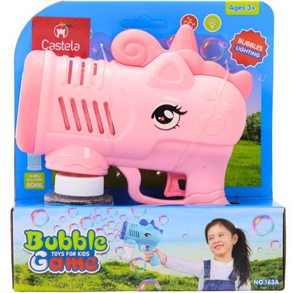 Imagem de Arminha Máquina Lançadora De Bolhas Unicórnio Rosa - Castela
