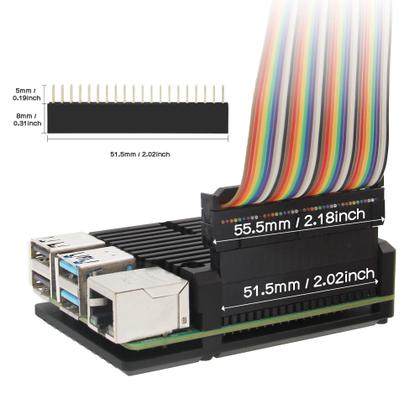 Imagem de Armor Case Geekworm para liga de alumínio Raspberry Pi 4 modelo B