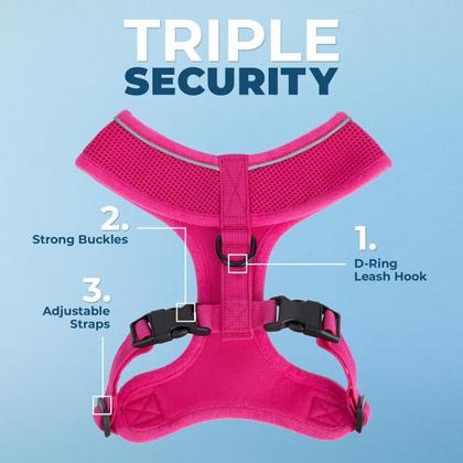 Imagem de Arnês para cães Voyager Aerolite No Pull Mesh Fuchsia XS