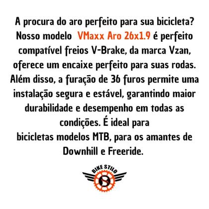 Imagem de Aro Aero Vzan Vmaxx 26x1.9 36f V Brake Laranja Neon