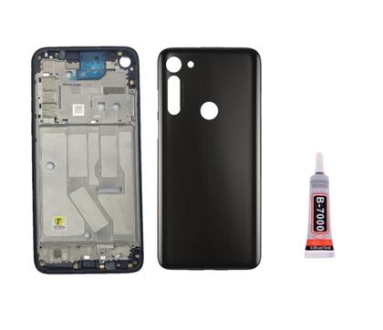 Imagem de Aro Chassis Motorola Moto G8 Power Preto + Tampa Traseira e Cola