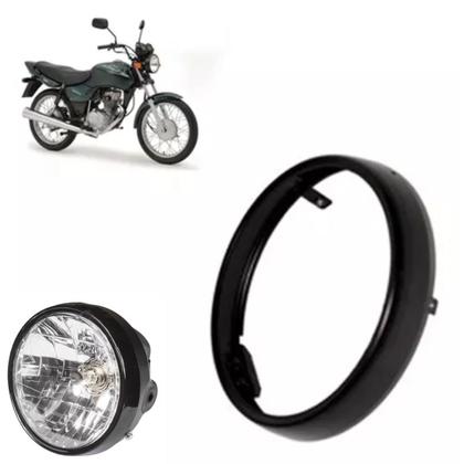 Imagem de Aro Farol Honda Moto Titan Fan 150 Titan Fan 125 Até 2013 Material Ferro