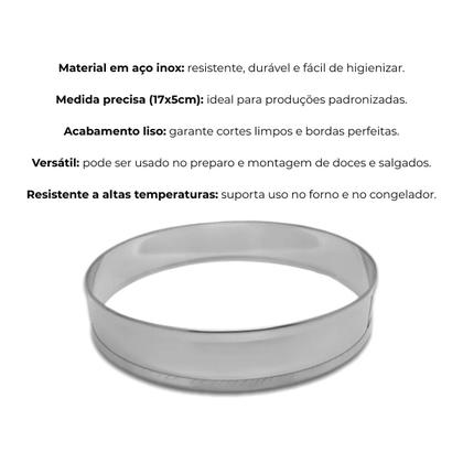 Imagem de Aro inox modelador redondo 17x5 doupan