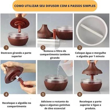 Imagem de Aromaterapia Em Casa: Difusor De 300Ml Com Luzes Coloridas