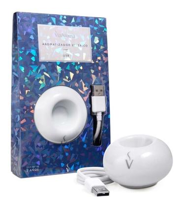 Imagem de Aromatizador Ambi. Porta. Usb Led Via Aroma C/óleo Essencial Gerânio