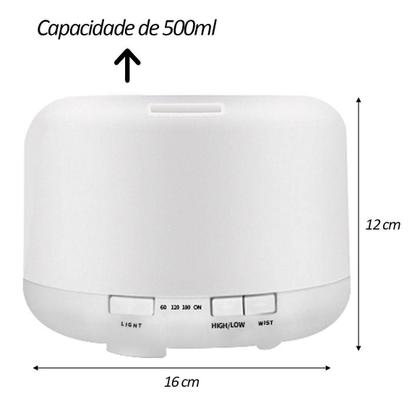Imagem de  Aromatizador Difusor Aromas Elétrico Usb Led 7 Cores 300Ml