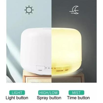 Imagem de Aromatizador Difusor De Aromas Óleo Essencial Elétrico 500ml