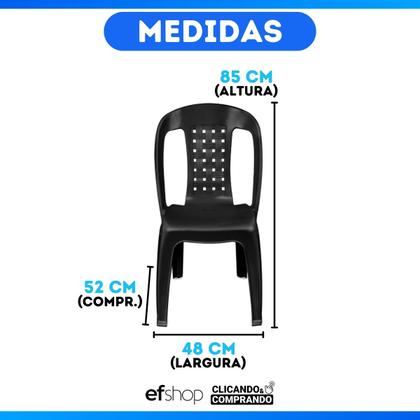 Imagem de Arqplast cadeira plástica sem braço preta bistrô