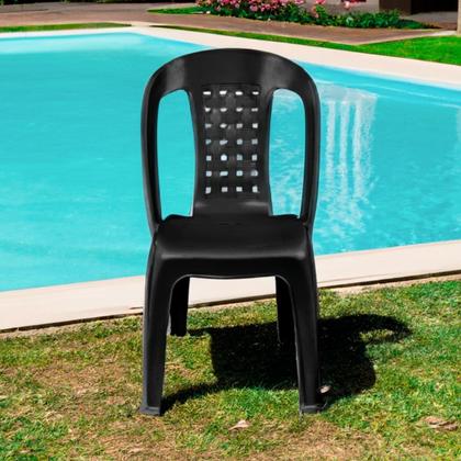 Imagem de Arqplast cadeira plástica sem braço preta bistrô