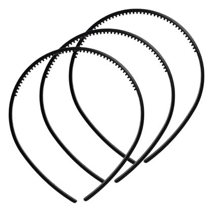 Imagem de Arquinho Para Cabelo Tiara Médio Preta Para Artesanato Com 10 Unidades