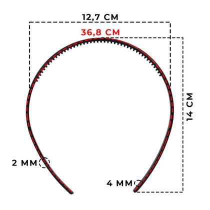 Imagem de Arquinho Tiara Para Cabelo Com Dentinhos Para Personalizar Com 10 Peças