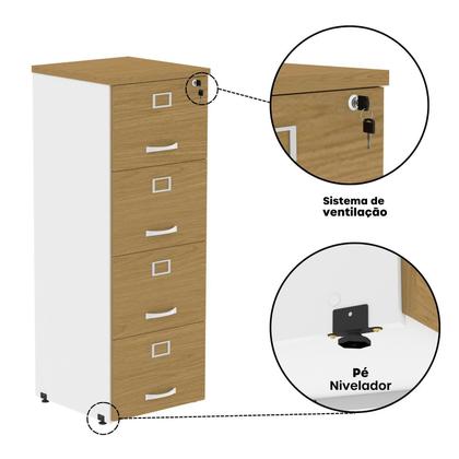 Imagem de Arquivo Madeira 04 Gavetas Of04gp25