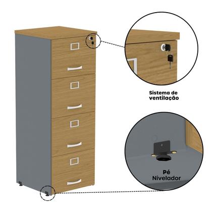 Imagem de Arquivo Madeira 04 Gavetas Of04gp25