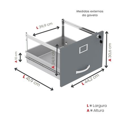 Imagem de Arquivo Madeira 04 Gavetas Of04gp25