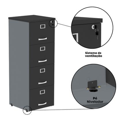 Imagem de Arquivo Madeira 04 Gavetas Of04gp25