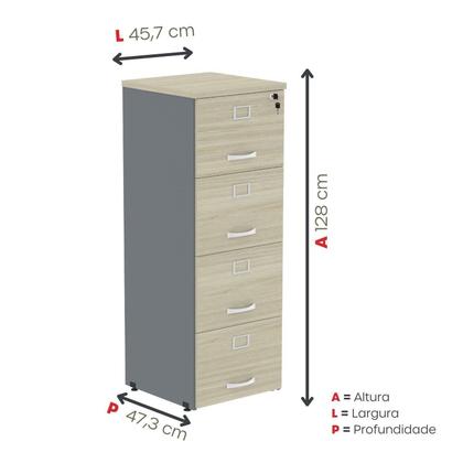 Imagem de Arquivo Madeira 04 Gavetas Of04gp25