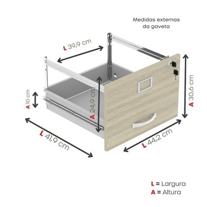 Imagem de Arquivo Madeira 04 Gavetas Of04gp25
