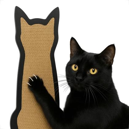 Imagem de Arranhador de Parede Afiador para Gatos com Juta de Sisal 44x23cm Fixo