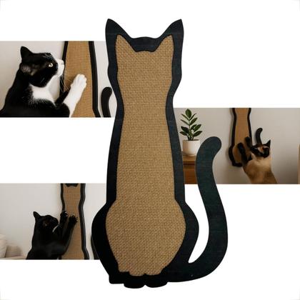 Imagem de Arranhador de Parede Afiador para Gatos com Juta de Sisal 44x23cm Fixo