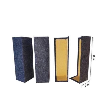 Imagem de Arranhador de Sofá para Gato em MDF com Carpete Canto Lateral Protetor Cama Box Kit com 4 Unidades