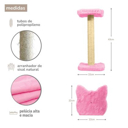 Imagem de Arranhador Para Gatos Poste P Torre Sisal Com Bolinha Poste Horizontal