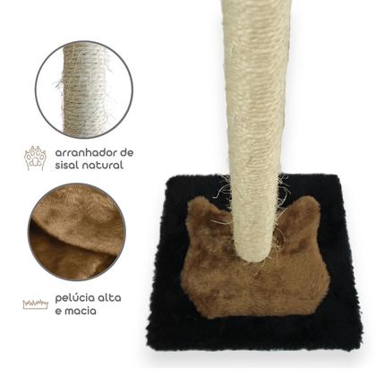 Imagem de Arranhador Para Gatos Poste P Torre Sisal Com Bolinha Poste Horizontal