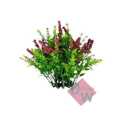 Imagem de Arranjo de Lavanda Artificial com Vaso Cachepot Redondo