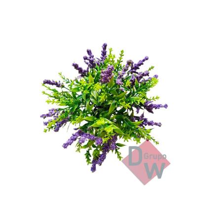 Imagem de Arranjo de Lavanda Artificial com Vaso Cachepot Redondo