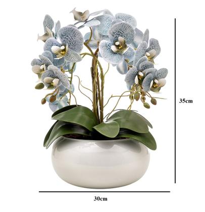 Imagem de Arranjo De Orquídea 4 Hastes Flor Artificial Centro de Mesa Decorativo