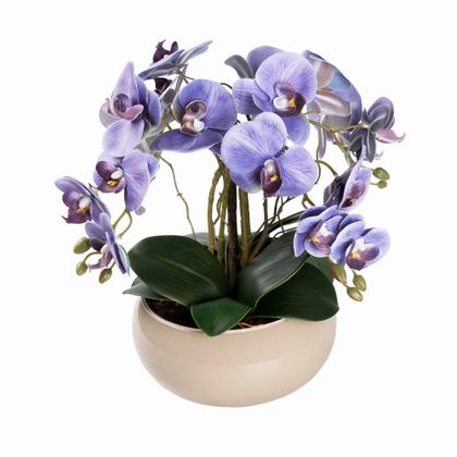 Imagem de Arranjo De Orquídea 4 Hastes Flor Artificial Centro de Mesa Decorativo