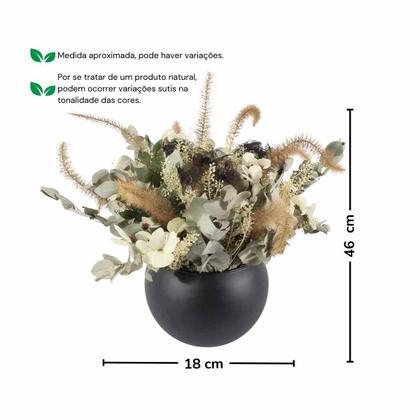 Imagem de Arranjo do Campo Elegante Flores Secas - Ônix