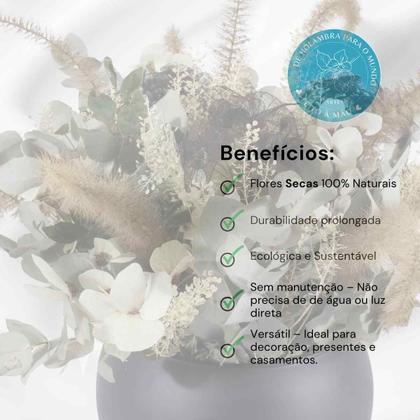 Imagem de Arranjo do Campo Elegante Flores Secas - Ônix