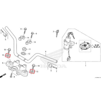 Imagem de Arruela Parafuso Superior Bengala Titan 150 Titan 160 Honda