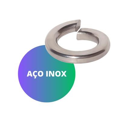 Imagem de Arruela Pressão M10 Aço Inox 100 Unidades Alta resistência