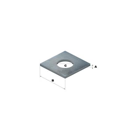 Imagem de Arruela Quadrada 38 x 3 x 18mm - Romagnole