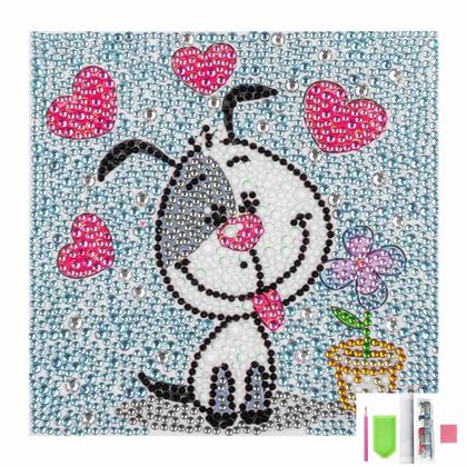 Imagem de Artesanato Pintura Diamante Diy KIDS 18X18 - CÃO BMX074