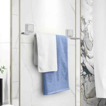 Imagem de Arthi Suporte Porta Toalha de Banho Toalheiro 50cm Banheiro Sem Furo Fixação 3M Cromado