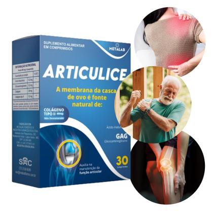 Imagem de Articulice kit 2 cx uc-ii + gag +colageno tipo ii 60 comprimidos