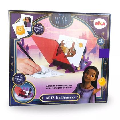 Imagem de Arts Kit para Desenhar Wish Filme da Disney Espelhado com 10 Peças - Elka Brinquedos