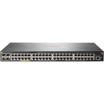 Imagem de Aruba Switch 2930F 48G 4SFP com 48 portas PoE+ 10/100/1000 Mbps RJ45 + 4 portas SFP 1G (Potencia PoE: 370W) Empilhável