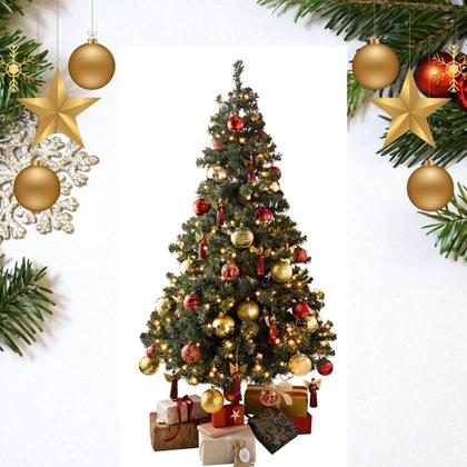 Imagem de Árvore De Natal 150cm 200 Galhos Cheia Pinheiro Pé De metal