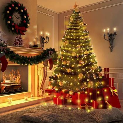Árvore De Natal 200 Galhos 150cm Decoração Pisca Led - Rio de Ouro Imagem de Árvore De Natal 200 Galhos 150cm Decoração Pisca Led