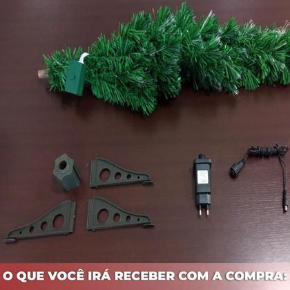 Imagem de Arvore de Natal com Led Embutido Decorada 90cm Verde