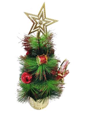 Imagem de Arvore De Natal de Mesa Luxo Verde Dourado 35 cm Premium