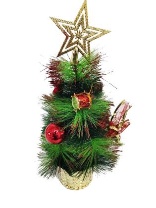 Imagem de Arvore De Natal de Mesa Luxo Verde Dourado 35 cm Premium